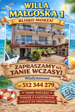 Willa Małgośka Tani Nocleg Władysławowo -Cetniewo Tanio blisko plaży 