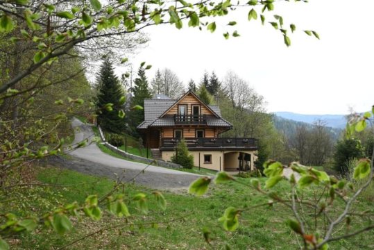 Poziomkowy Dom- Wisła, Dom z bali, Sauna, Taras