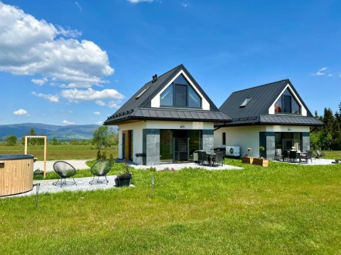 Białka i Skałka domki z jacuzzi i widokiem na góry - jacuzzi and mountain view