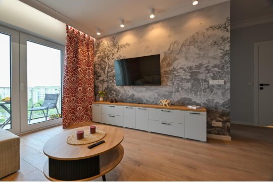 Apartament w stylu Feng Shui na 10 piętrze z widokiem, bezpłatny parking, nowy budynek, dostęp na kod