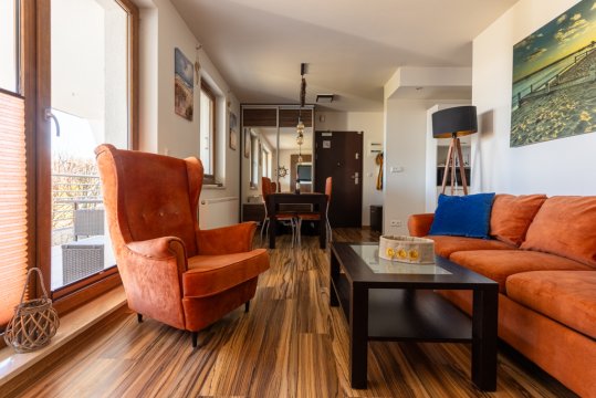 Salon z częścią jadalną - Rodzinny relaks nad morzem