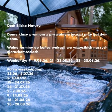 Dom Blisko Natury. Prywatne jacuzzi. Standard: Premium.
