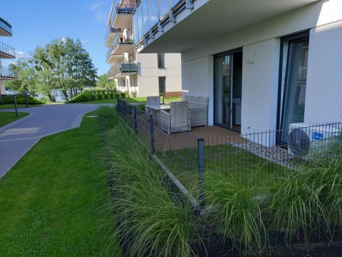Marina Green Iława - widok na jezioro, ogródek z tarasem, podziemny parking, nawet 6 łóżek
