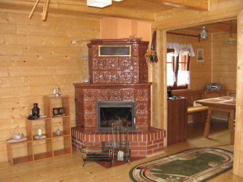 kominek w salonie - Zagroda Górska Zabawa