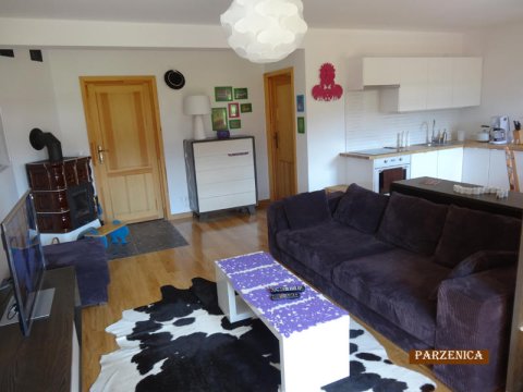 Salon i aneks kuchenny - Apartament Parzenica