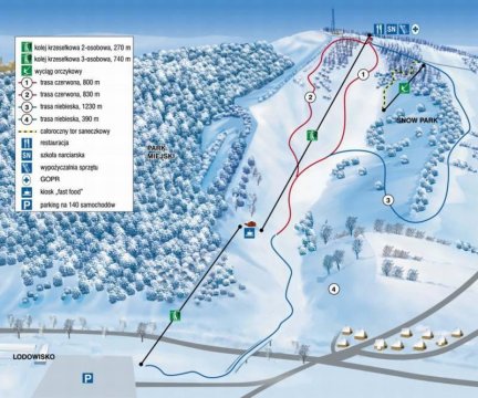 Trasy stoku narciarskiego - Pensjonat Zacisze