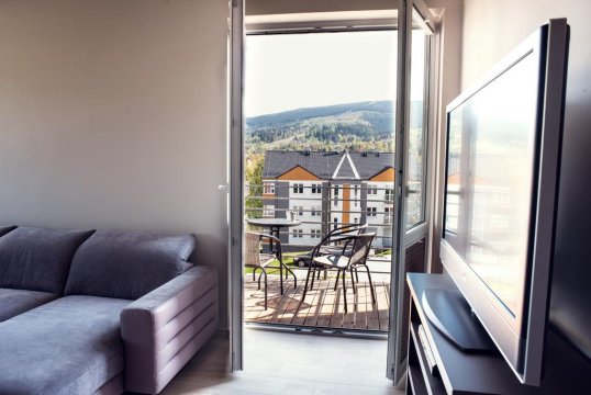 Widok z balkonu - Apartament Latte