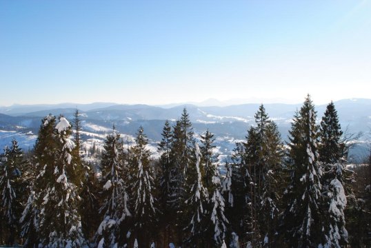 widok ze zbocza Zapolanka - Chata Zapolanka