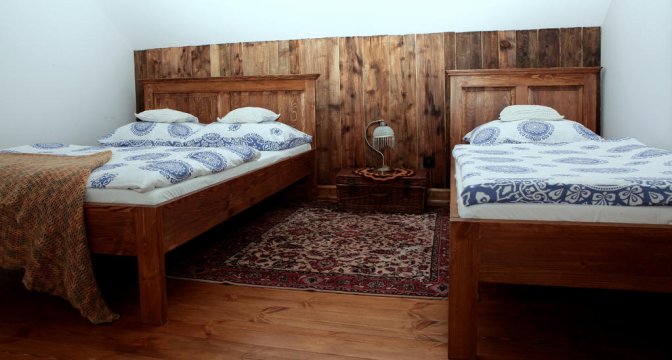 Sypialnia- ap. drewniany - Chata nad Sanem Bieszczady