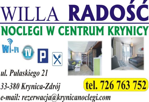 Willa Radość Centrum Krynicy, Krynica-Zdrój, Opinie