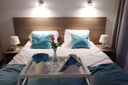 Sypialnia - Wspaniały apartament 9 minut od plaży