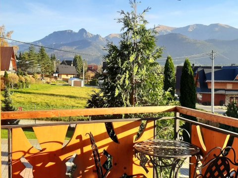 widok na Giewont - Apartament Tatrachata - Studio z balkonem i kominkiem idealny dla dwojga