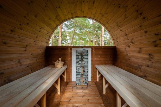 Wnętrze sauny  - Domki Promyk Mrzeżyno - tylko 100 metrów  do morza!