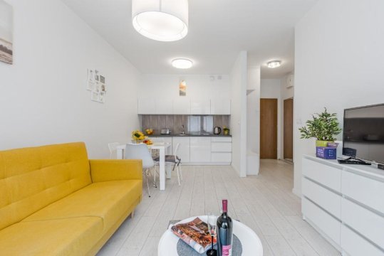 Salon z aneksem kuchennym - Grobla by Loft Apartments Gdańsk