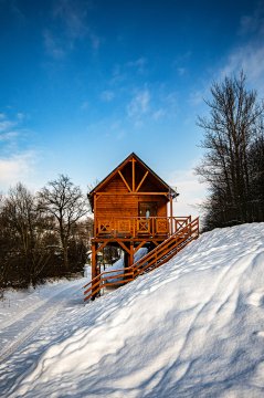 Szalka zimą - domek z antresolą - SZALEJÓWKA | Drewniany domek w sercu Kotliny Kłodzkiej
