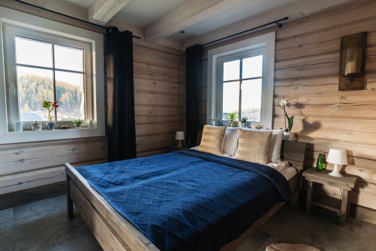 Chata pod Przehybą. Luksusowy dom z bali w Beskidzie Sądeckim, jacuzzi, sauna