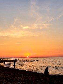 Plaża-zachód słońca - Słoneczne Tarasy I - kompleks idealny dla rodzin