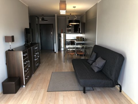 Salon z aneksem kuchennym - Apartament STRAND w kołobrzeskim porcie