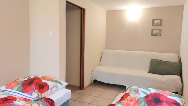 Sypialnia / Salon - Apartament w willi z widokiem na Tatry i Jezioro Czorsztyńskie