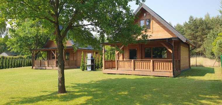 Domki z bala przy plaży nad Głuszyńskim Orle 72B