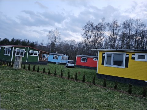 Domek letniskowy niebieski - całoroczny
