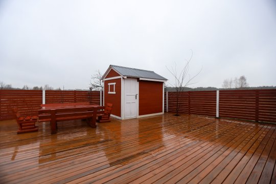 Sauna na tarasie - Domki Wikinga