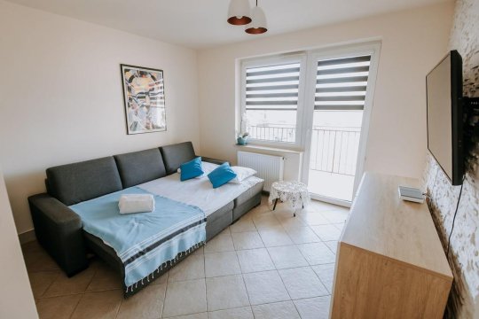 Widok na sypialnię - Apartament Milbertus