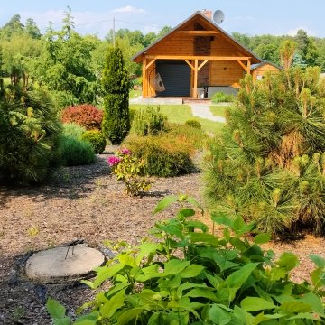 Domek drewniany na wyłączność z balią i sauna 