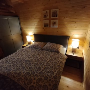 Domek drewniany na wyłączność z balią i sauna 