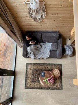 DOMEK LABA CHAŃCZA nad zalewem, domek w lesie z opcją balii NA WYŁĄCZNOŚĆ, ANTRESOLA