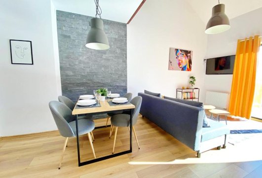 APARTAMENT SKANDYNAWSKI 2-poziomowy SAUNA JACUZZI