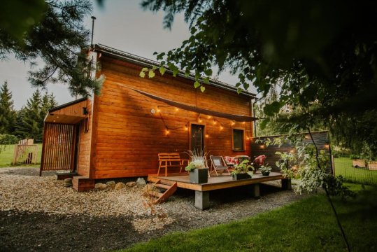 Domki Rower-Narty-Leżak - całoroczne, niezależne, taras, grill, zadaszone jacuzzi, ognisko, duży teren, blisko las