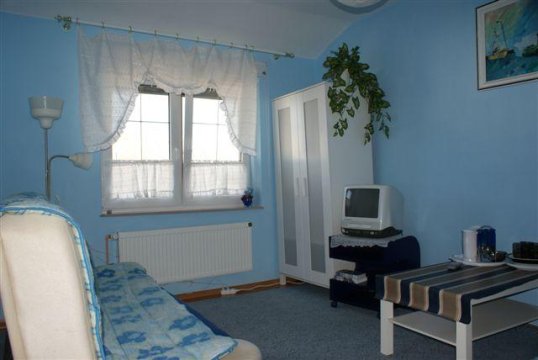 pokój niebieski Darłowo - Tanie komfort noclegi;pokoje+apar Gdańsk
