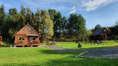 Lawendowy Taras, Drewniany domek na wsi w Górach Kaczawskich, Karkonosze