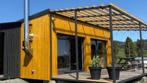 Małe Formy - drewniany domek w górach z balią - Sylwester