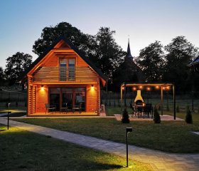 Sauna balia - Nowa Osada Domki przy plaży - całoroczne domki na Mazurach