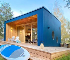 Lunette Lodge z sauną na 10 osób nad jeziorem