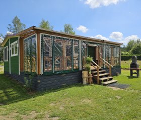 Domek letniskowy zielony - całoroczny