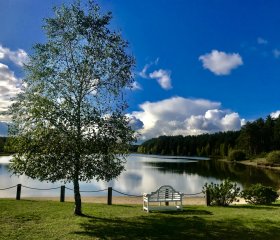 Duży Domek nad jeziorem z własną plażą i sprzętem wodnym, rowery, grzyby, kucyki
