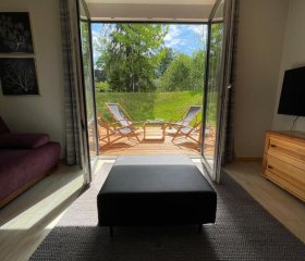 Apartament Zakopane Willa Hrube parter z tarasem i kominkiem