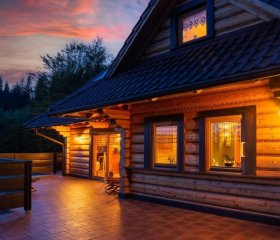 Poziomkowy Dom- Wisła, Dom z bali, Sauna, Taras