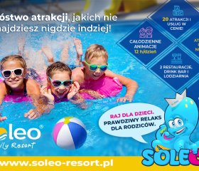SOLEO® Family Resort - domki z basenem | IDEALNY DLA RODZIN | 3 min od plaży