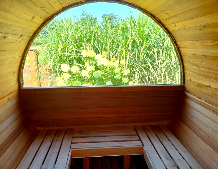 Domek drewniany na wyłączność z balią i sauna