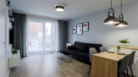 Apartament Gdańsk blisko Starego Miasta z widokiem na Marine