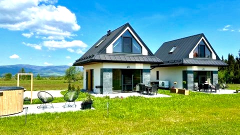 Białka i Skałka domki z jacuzzi i widokiem na góry - jacuzzi and mountain view