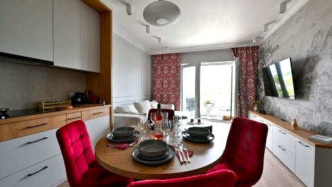 Apartament w stylu Feng Shui na 10 piętrze z widokiem, bezpłatny parking, nowy budynek, dostęp na kod