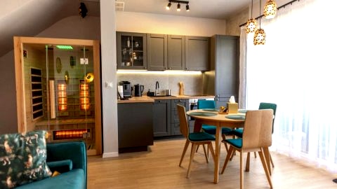 Apartament Ustka Holiday z sauną i ogrodem