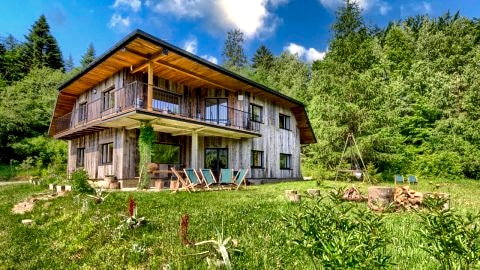 Chabrowo Retreat - dom 220m2 nad jeziorem Klimkówka, Beskid Niski