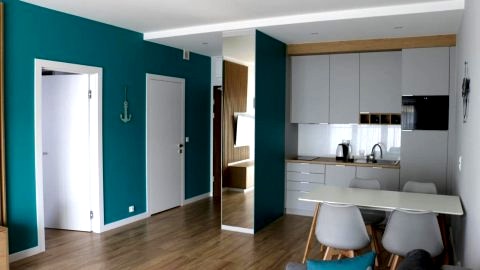 Turkusowa Liwia luksusowy apartament blisko morza (250 m od plaży w Pogorzelicy.