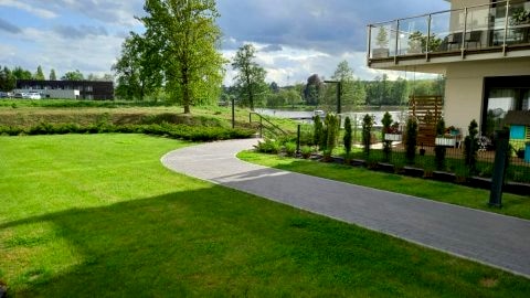 Marina Green Iława - widok na jezioro, ogródek z tarasem, podziemny parking, nawet 6 łóżek